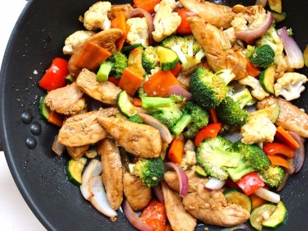 Kycklingwok - Kycklinginnerfilé är så gott. Vill du ha en mer såsig wok så kan du tillsätta mer oyster sauce eller blanda i lite vatten eller kokosmjölk.
