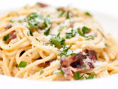  Spagetti Carbonara - En enkel och god klassiker.