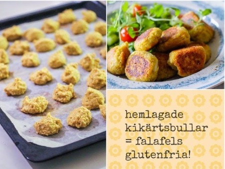 Malins Kikärtsbullar - Mina hemlagade kikärtsbullar som är heeelt glutenfria. När de steks får de en sådan frasig och fin yta.