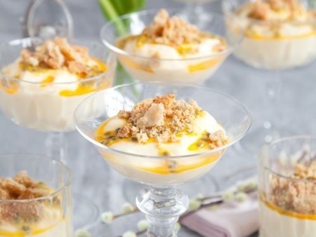  Citronmousse med Lemoncurd, Passionsfrukt och